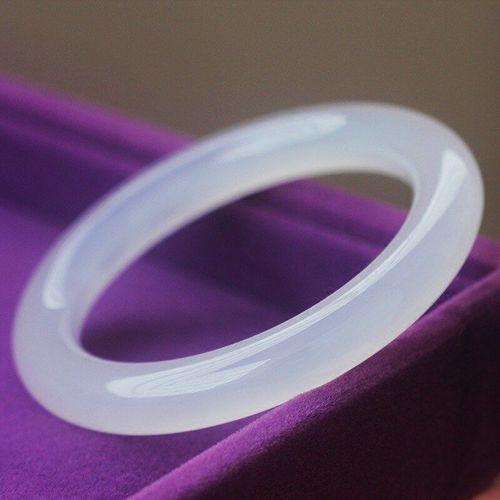 Bracelet En Pierre De Calcédoine Naturelle Pour Femmes, Bijou En Jade Blanc Fait À La Main, Accessoires En Pierre De Jade Chinois