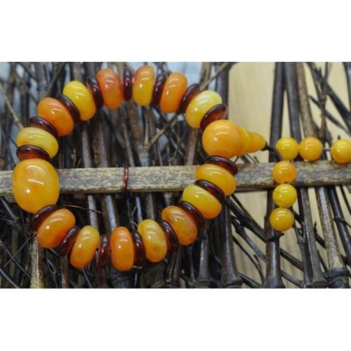 Bracelet Élastique En Ambre Naturel De La Baltique Pour Hommes Et Femmes, Perles D'ambre En Cire D'abeille, Bijoux À La Mode, Amulette En Cire De Miel