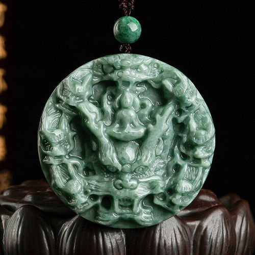 Collier En Jade Sculpté À La Main Pour Hommes Et Femmes, Pendentif De Marque Dragon Vert, Naturel, Accessoires De Bijoux À La Mode, Cadeaux De Chance, Offre Spéciale