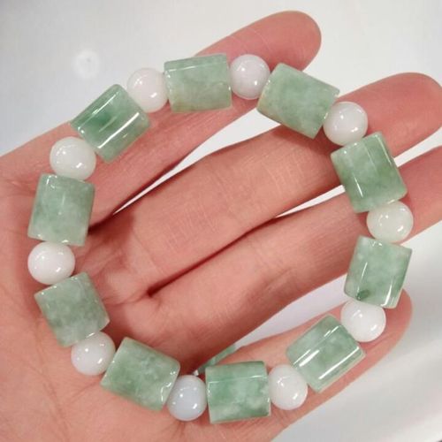 Bracelet En Perles En Jade Naturel Émeraude, Ajustable, Accessoires De Mode, Sculpté À La Main, Amulette Porte-Bonheur Pour Homme Et Femme