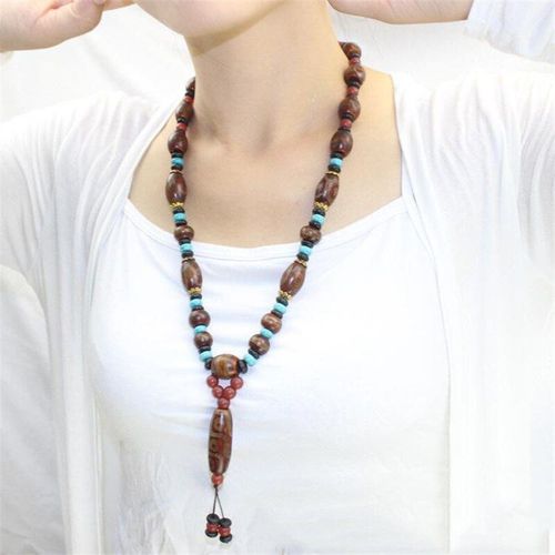 Collier Dzi En Agate De Jade Naturelle Sculptée À La Main, Pendentif, Accessoires De Mode, Amulette, Cadeaux Porte-Bonheur Pour Hommes Et Femmes, Offre Spéciale