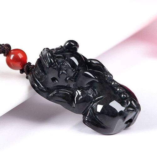 Collier Pixiu En Jade Noir Sculpté À La Main, Pendentif De Mode, Accessoires De Bijoux, Amulette, Cadeaux Porte-Bonheur Pour Hommes Et Femmes, Offre Spéciale