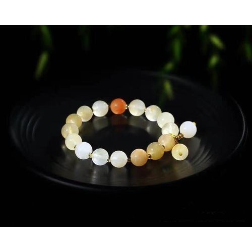 Bracelet En Jade Naturel Véritable Pour Femmes, Bijoux Fins, En Soie Dorée Colorée, Accessoires En Pierre De Jade Chinois Véritable