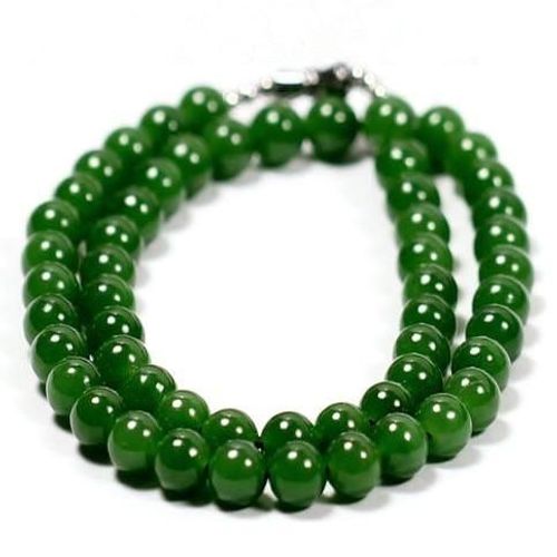 Colliers En Jade Vert Naturel Véritable Pour Femmes, Accessoires De Bijoux