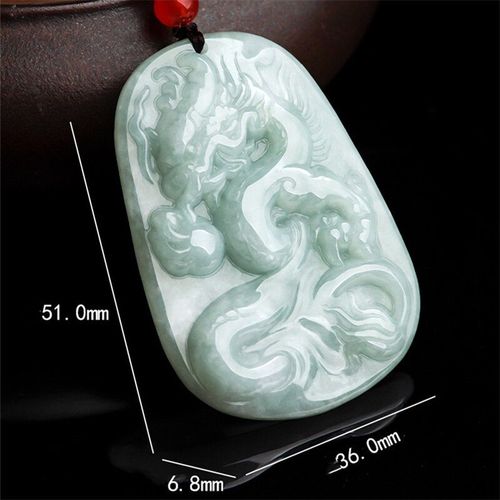 Collier En Jade Naturel Sculpté À La Main, Émeraude Vert Clair, Pendentif Dragon Du Zodiaque, Bijoux À La Mode, Cadeaux Porte-Bonheur Pour Hommes Et Femmes, Offre Spéciale