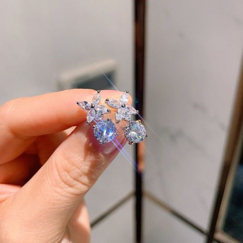 Ensemble De Bijoux En Argent 925 Pour Femmes, Collier À Haute Teneur En Carbone De Diamant, Boucles D'oreilles Tombantes, Cadeau D'anniversaire, Bijoux De Mariage