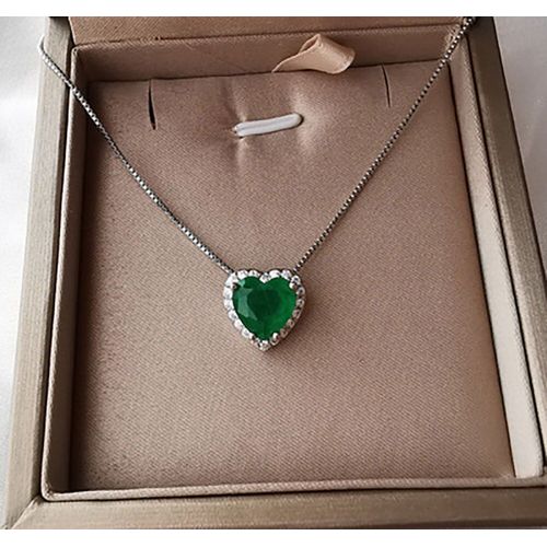 Ensemble De Bijoux En Argent Sterling 925, Pierres Précieuses Émeraude, Collier, Boucles D'oreilles, Bague, Bijoux De Fiançailles Et De Mariage, Nouvelle Collection