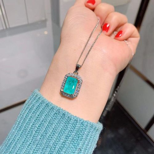Ensembles De Bijoux De Mariage Pour Femmes, Boucles D'oreilles/Pendentif/Collier En Diamant À Haute Teneur En Carbone, En Argent Sterling 925, Tourmaline