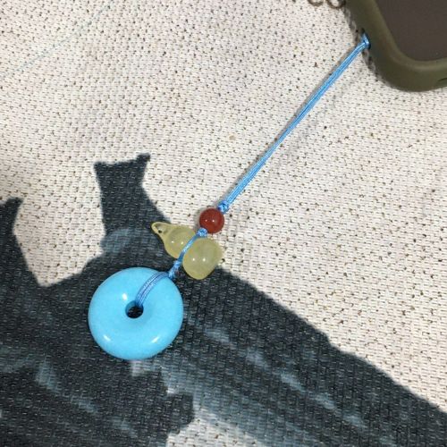Collier En Turquoise Sculpté À La Main Pour Hommes Et Femmes, Pendentif En Forme De Boucle Fulu, Bijoux À La Mode, Cadeaux Porte-Bonheur, Offre Spéciale
