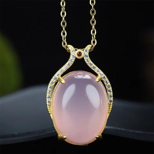Collier En Cuivre Naturel Sculpté À La Main 24k, Pendentif ¿Ufs De Pigeon Rose, Bijoux À La Mode, Cadeaux De Chance Pour Hommes Et Femmes, Offre Spéciale