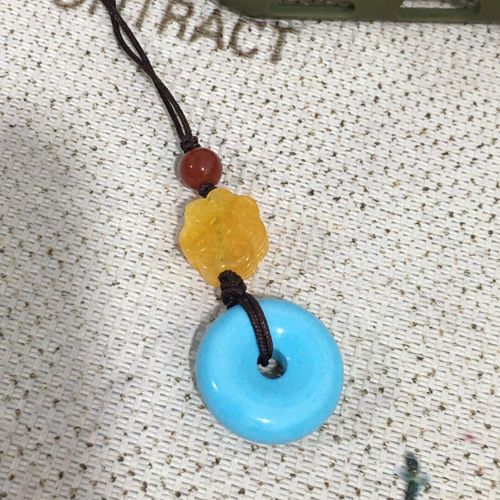 Collier En Turquoise Naturel Sculpté À La Main Pour Hommes Et Femmes, Pendentif En Chaîne De Téléphone, Bijoux À La Mode, Cadeaux Porte-Bonheur, Offre Spéciale