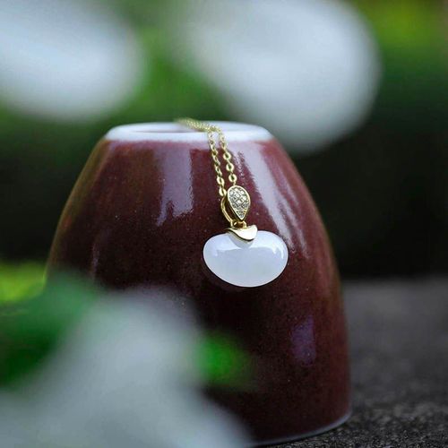 Pendentif En Jade Naturel Hetian, Blanc, Argent Sterling S925, Ornement Simple Pour Femmes