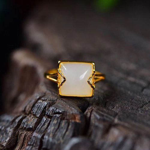 Bague Xiangyun En Jade Gris Naturel Hetian, En Argent Sterling S925, Artisanat À La Mode, Bouche Réglable Simple Pour La Famille