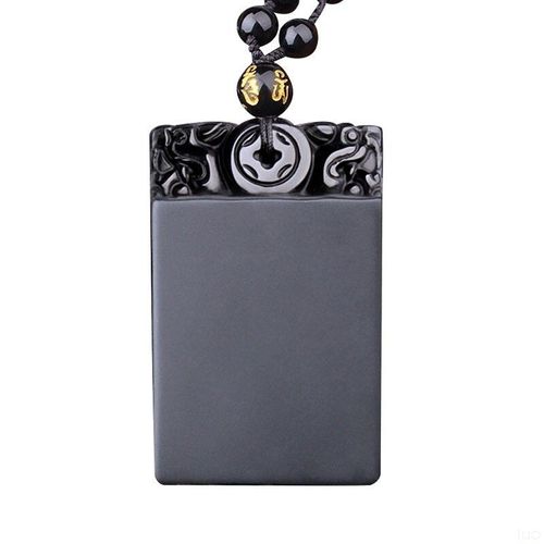 Collier En Obsidienne Noire Mate, Pendentif, Bijoux Pour Hommes Et Femmes, Livraison Directe