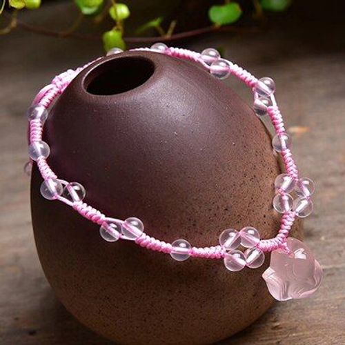 Bracelets De Cheville En Cristal Rose Pour Femme, Bijoux En Renard Violet, Livraison Directe