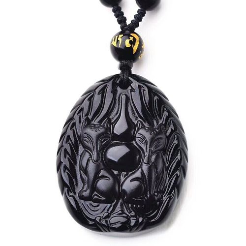 Collier En Jade Avec Pendentif En Renard À Neuf Queues, Amulette Porte-Bonheur, Bijoux Pour Femmes
