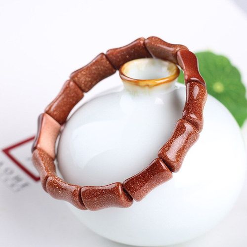 Bracelet En Pierre De Sable Doré, Bijou Pour Hommes Et Femmes, Livraison Directe