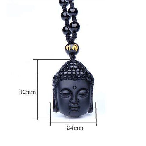 Collier Obsidienne Noire, Pendentif Shakya Mani En Jade, Bijoux Bouddha, Bijoux Pour Hommes Et Femmes