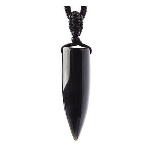 Pendentif En Obsidienne Noire Naturelle, Collier En Cristal Pour Femmes Et Hommes, Bijoux De Charme