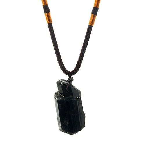 Pendentif En Tourmaline Noire, Pierre Originale, Cristal, Bijoux