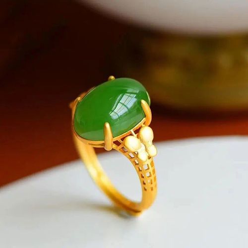 Bague En Jade Vert Naturel Hetian En Argent Sterling S925, Bague Papillon Rétro, Ornement Pour Doigt, Réglable