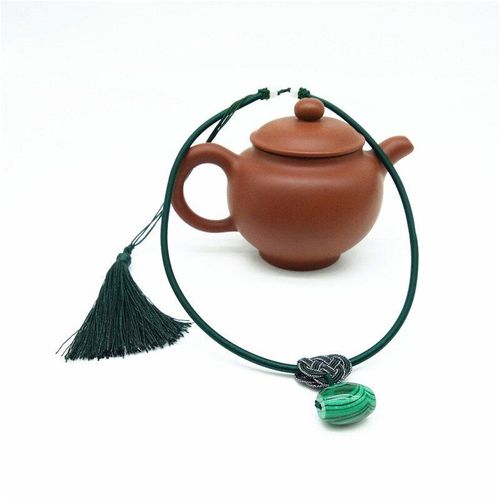 Collier En Malachite Véritable, Pendentif De Perle Porte-Bonheur, Bijoux En Jade Vert, Bijoux Fins