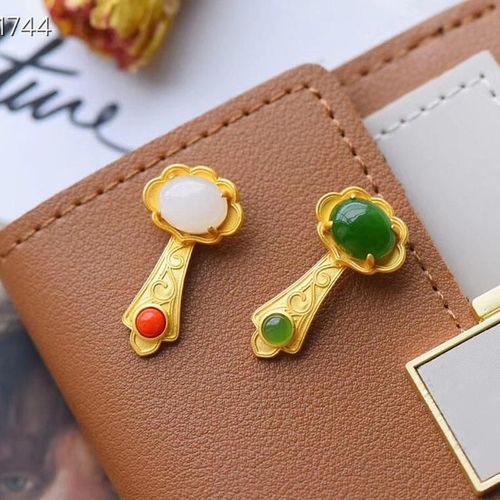 Collier En Argent Sterling S925 Incrusté De Jaspe De Jade Blanc Rouge Hétian Du Sud, Pendentif En Dorure, Artisanat Simple, Bijoux En Argent