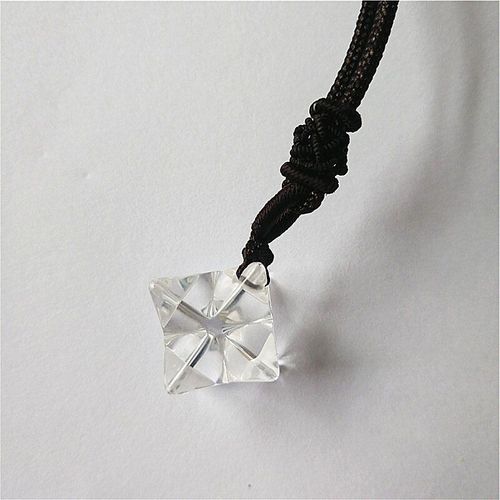 Pendentif En Pierre Naturelle, Quartz, Cristal Blanc, Pendule Merkaba, Chakra, Suspension De Guérison, Avec Perles