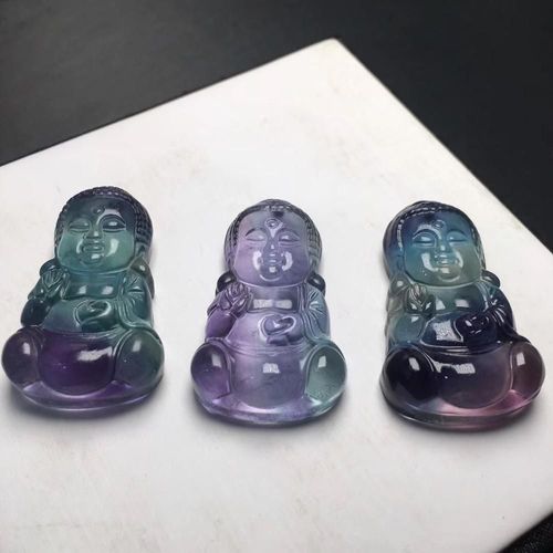 Pendentif Bouddha En Fluorite Pour Homme Et Femme, 35x20mm, Bijoux En Cristal