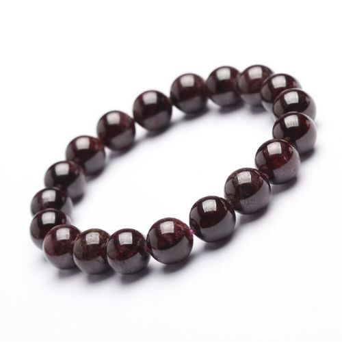 Bracelet En Grenat Rouge Vin De Qualité 2a, Perles En Cristal De 8mm, Chaîne À Main Pour Femmes, Vente En Gros