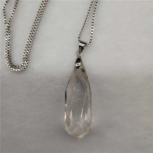 Pendentif En Cristal Blanc Naturel, Pendule Des Sept Chakras Dame. Pendentif En Polyèdre Pour Hommes, Coupe Manuelle