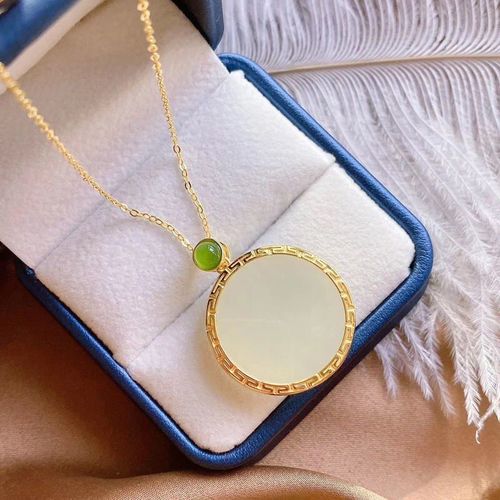 Collier En Argent Sterling S925 Incrusté De Jade Hétian Naturel, Chaîne De Pull En Jaspe, Chaîne De Clavicule, Simple Et Assorti Avec Tout