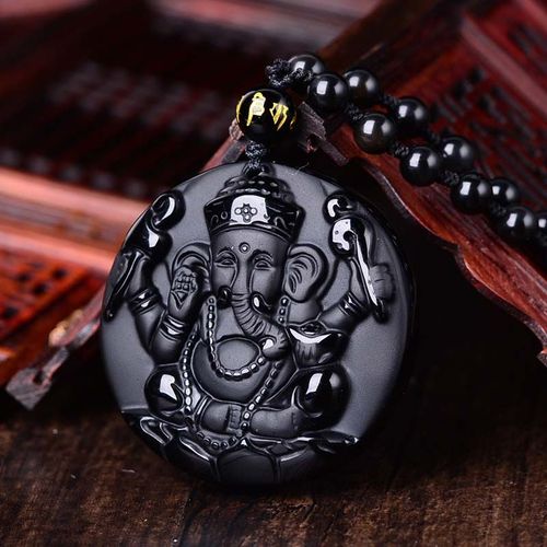 En Gros Noir Obsidienne Pierre Naturelle Pendentif Cristal Pilier Collier Chanceux Mauvais Esprits Transport Femmes Hommes Mode Bijoux