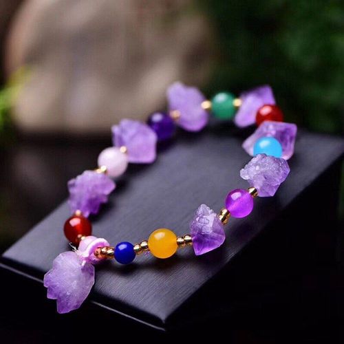 Bracelet Améthyste Lavande Naturelle Avec La Naissance De Février De La Pierre, Accessoire De Protection Pour L'exorcisme, Corde À Main De 12mm