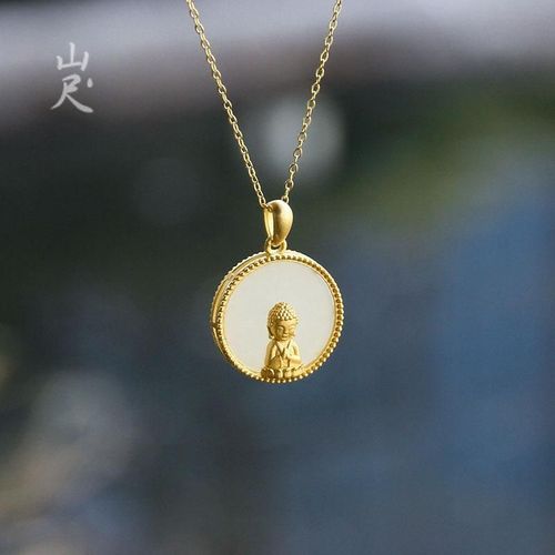 Pendentif Double Face En Jade Blanc Hétien Naturel Du Bouddha, En Argent Sterling S925, Pour Éloigner Le Mal Et Rester