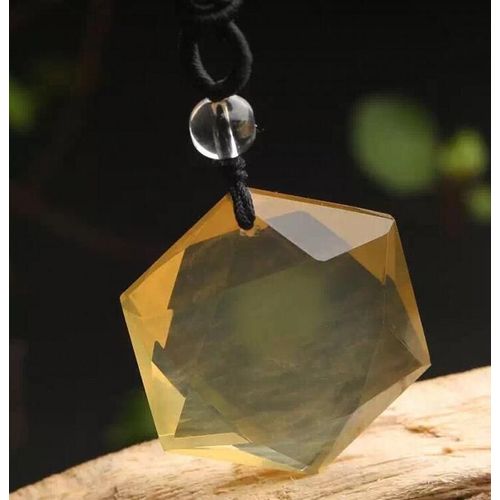 Pendule En Cristal Jaune Naturel, Pendentif Pour Hommes Et Femmes, Collier À Six Étoiles
