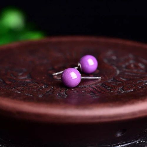 Boucles D'oreilles Mère Nuage Violet Naturel, Argent 925, Broches, Petit Tempérament Frais, Joker, Accessoires De Mode Gif