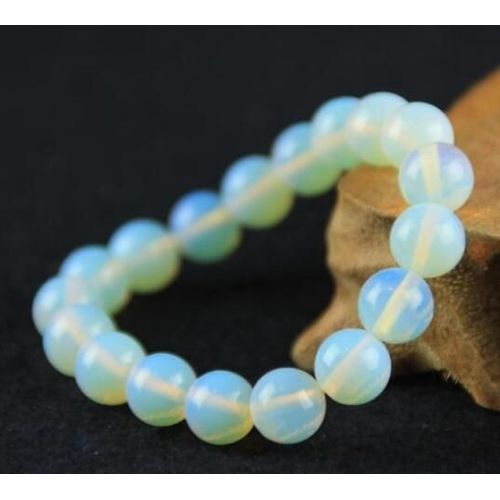 Bracelet Unisexe, Chaîne À Main En Opale Naturelle, Pierre Clair De Lune, Transparent, Grade 5a