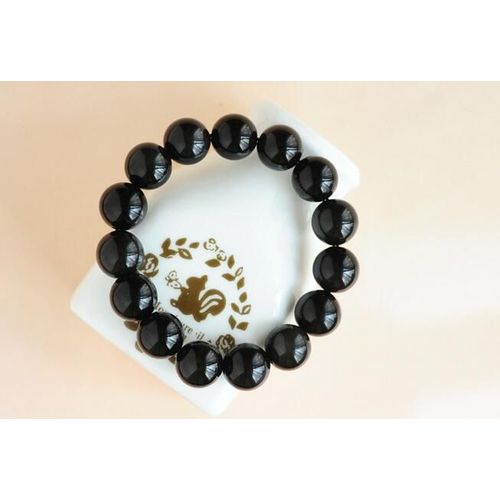 Bracelet En Obsidienne Naturelle En Cristal Autrichien, Pour Hommes Et Femmes, Perles, Cordon À Main, Livraison Directe
