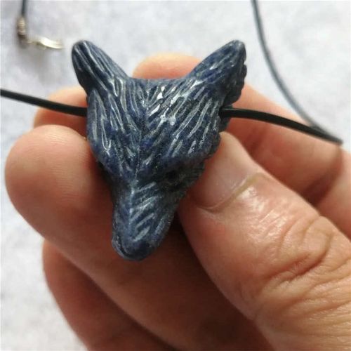 Collier Avec Pendentif En Cristal Lapis Lazuli Pour Homme, Pierres Précieuses Naturelles, Pendentif De Loup, Méditation, Reiki, Guérison, Chakra, Livraison Directe