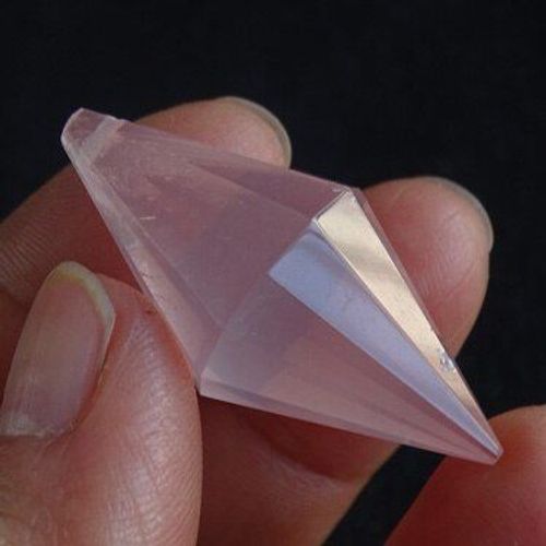 Pendentif En Pierre Naturelle De Roséquartz Pour Homme Et Femme, Bijou En Cristal Rose, Pierre D'énergie De Guérison Reiki, Porte-Bonheur, Cadeau D'amour
