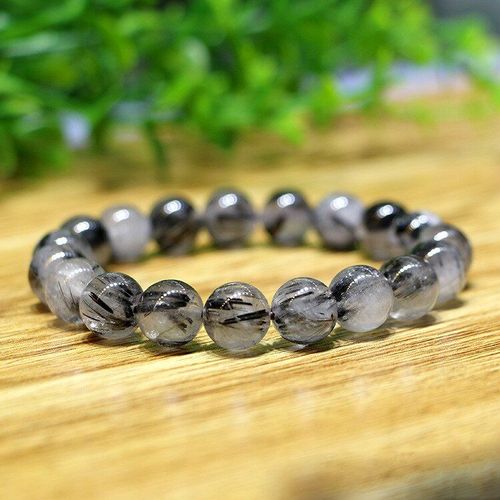 Bracelet En Cristal De Tourmaline Noire Naturelle Pour Hommes Et Femmes, Pierres Précieuses, Cordon À Main