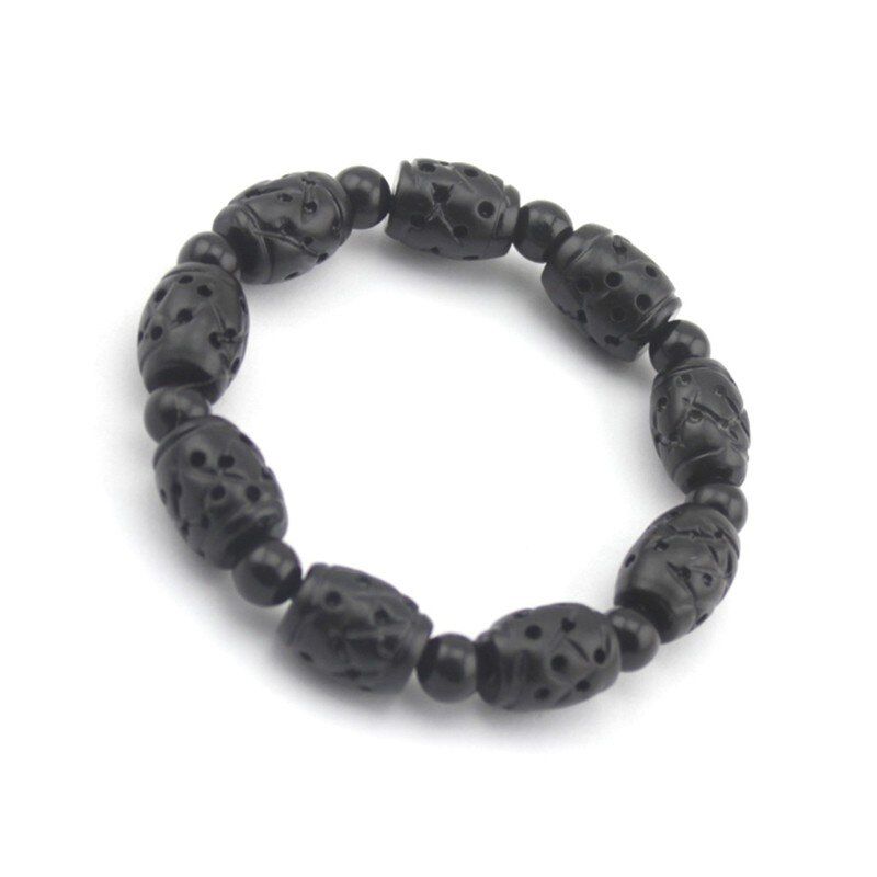 Bracelets En Pierre Noire, Bianchi, Pour Hommes Et Femmes, Vente En Gros