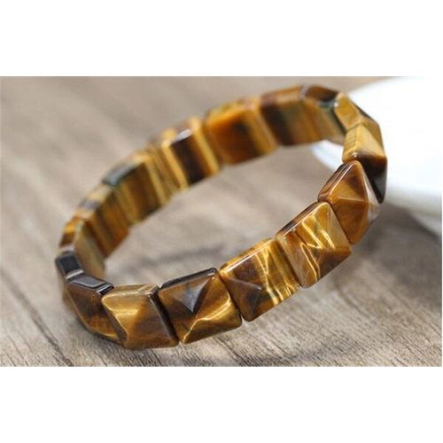 Bracelet En Pierre D'oeil De Tigre Bleu Naturel, Rangée De Main Carrée, Cristal, Diy, Pour Hommes, Livraison Directe