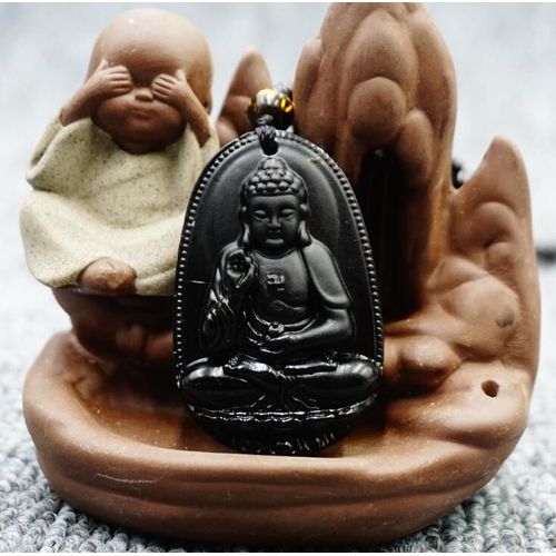 Pendentif Obsidienne Huit Patrons Pour Hommes Et Femmes, La Commande Originale Bouddha Douze Collier Du Zodiaque Vente En Gros
