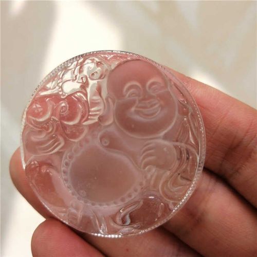Pendentif Tête De Bouddha En Pierre De Cristal Blanc Naturel, Pendentif Mode Homme Femme + Corde Gratuite