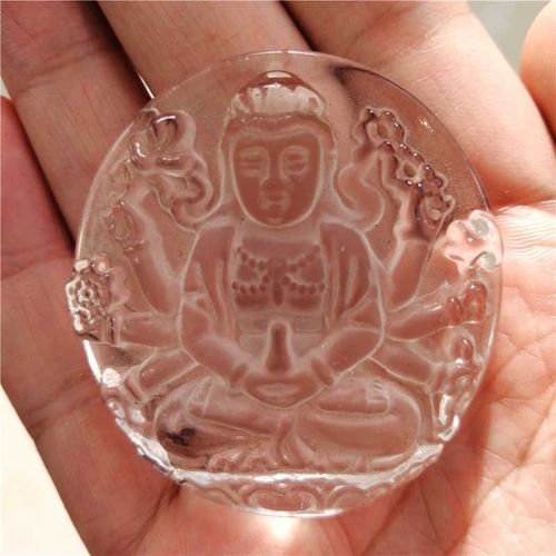 Pendentif Tête De Bouddha En Pierre De Cristal Blanc Naturel, Pendentif Mode Homme Femme + Corde Libre