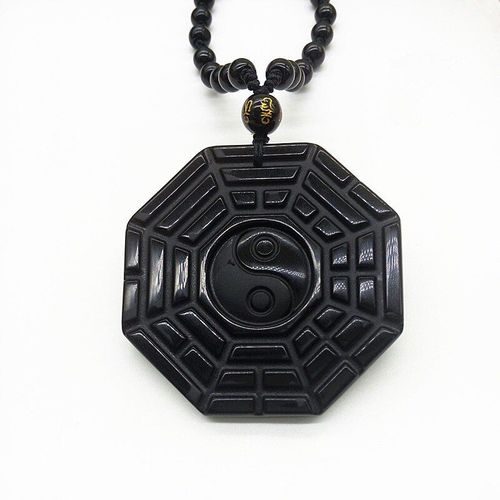 Collier En Obsidienne Naturelle Yin Yang Tai Chi Talisman Qiankun Tai Chi, Vente En Gros, Livraison Directe