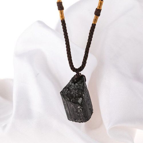 Pendentifs En Pierre Naturelle Tourmaline Noire, Pendentif En Perle De Reiki, Nunatak, Chakra Brut, Pierre D'énergie De Guérison, Bijoux