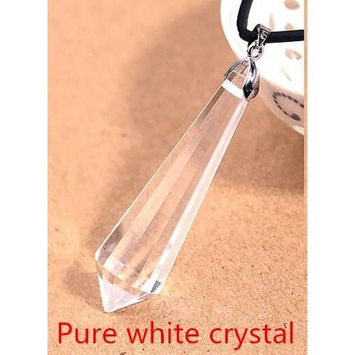 Pendentif En Cristal Naturel Noir Et Blanc, Améthyste, Poudre De Cristal, Goutte Unique